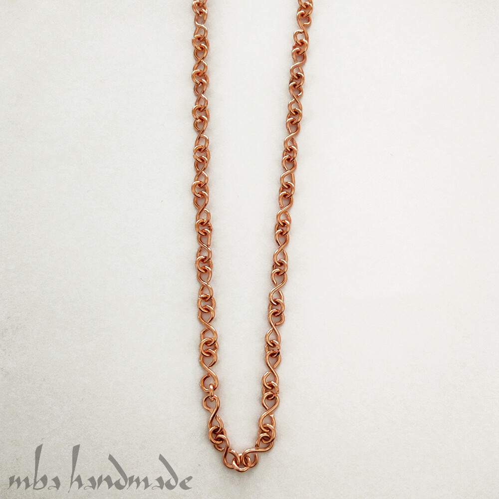 Handmade Pure Copper Chain Lenght 20”-22”-24”-30” / 50-56-61-76 cm