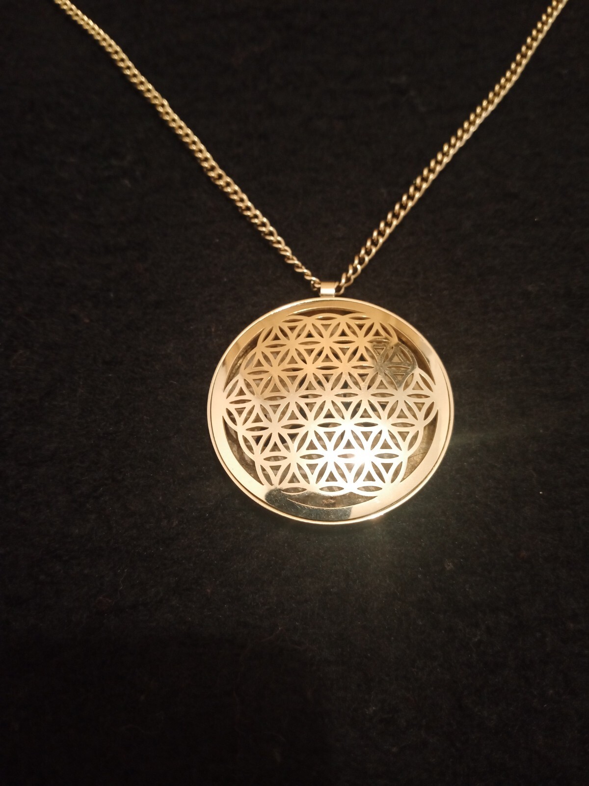 Ener-Chi Gold Pendant With I-Protect 24/7 For Health And Wellness