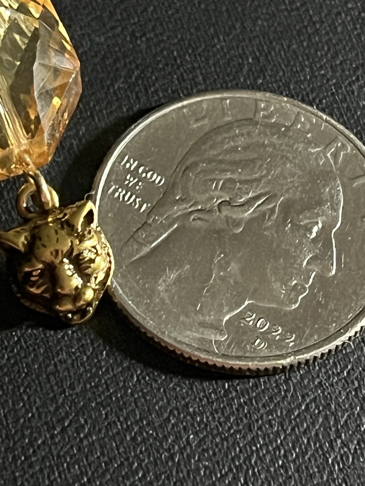 Lion Head Zipper Pull Charm On Amber Bead Custom Wire Earrings
