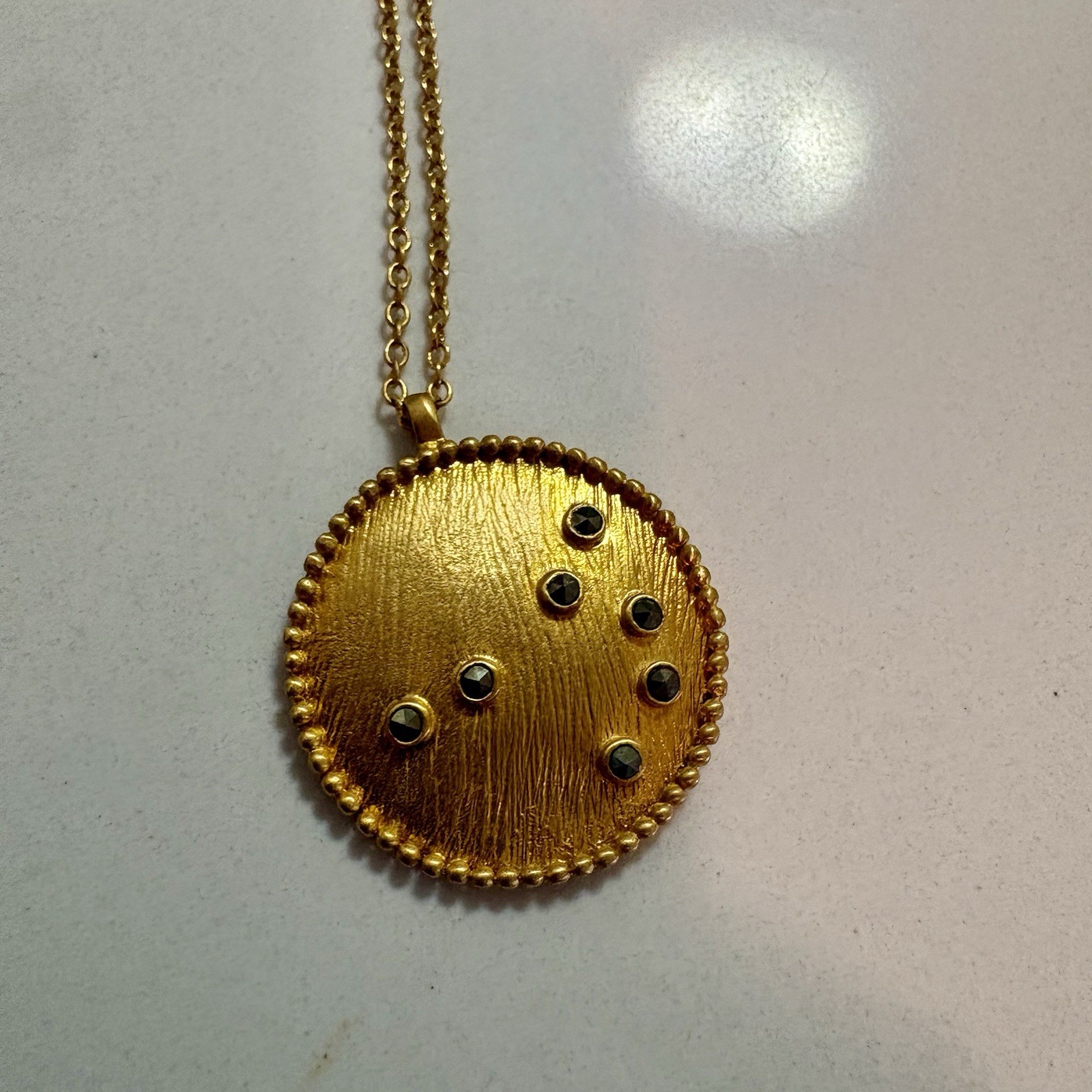 Satya Jewelry Pleiades Gold Disk Necklace New And Authentic 18”
