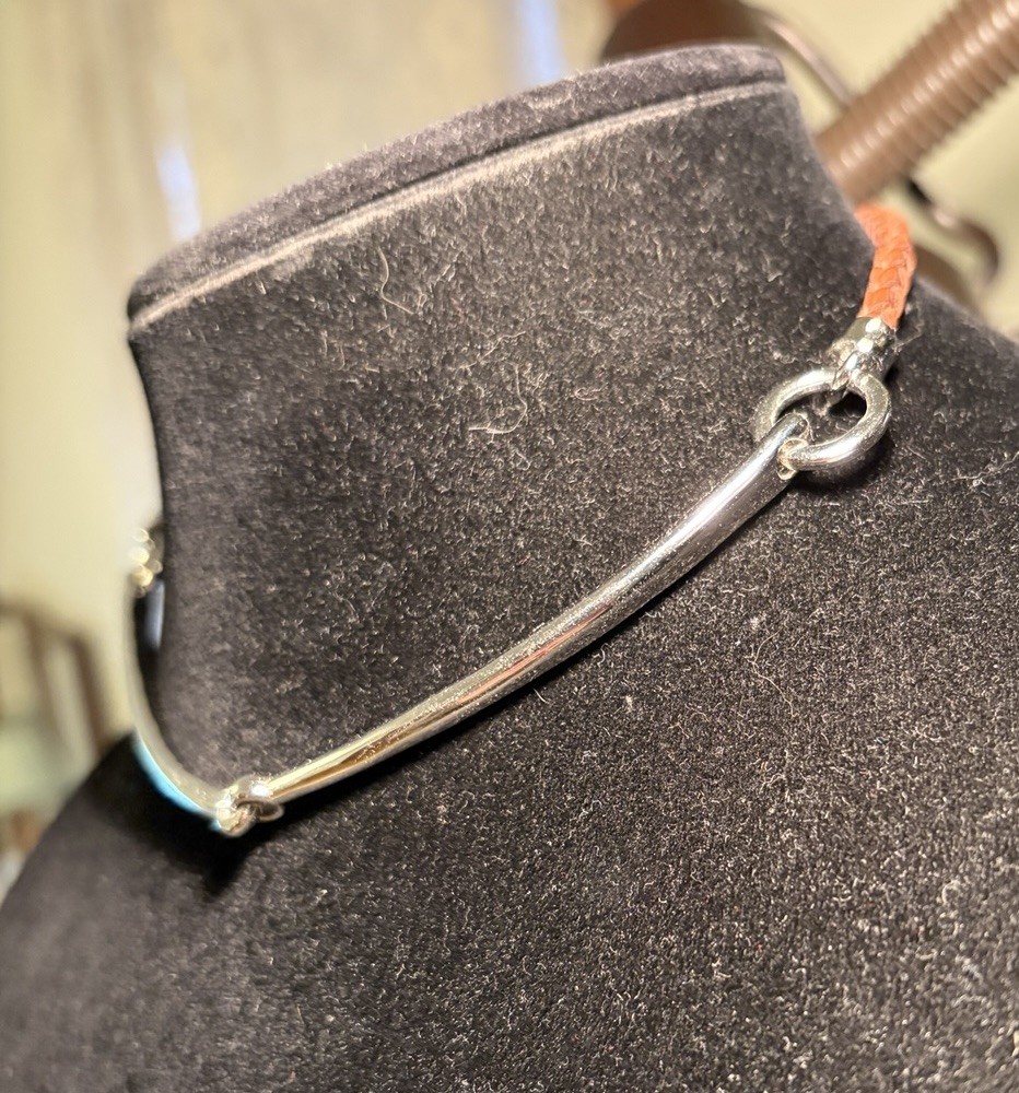Ralph Lauren Braided Leather Horse Bit Equestrian Necklace Unworn