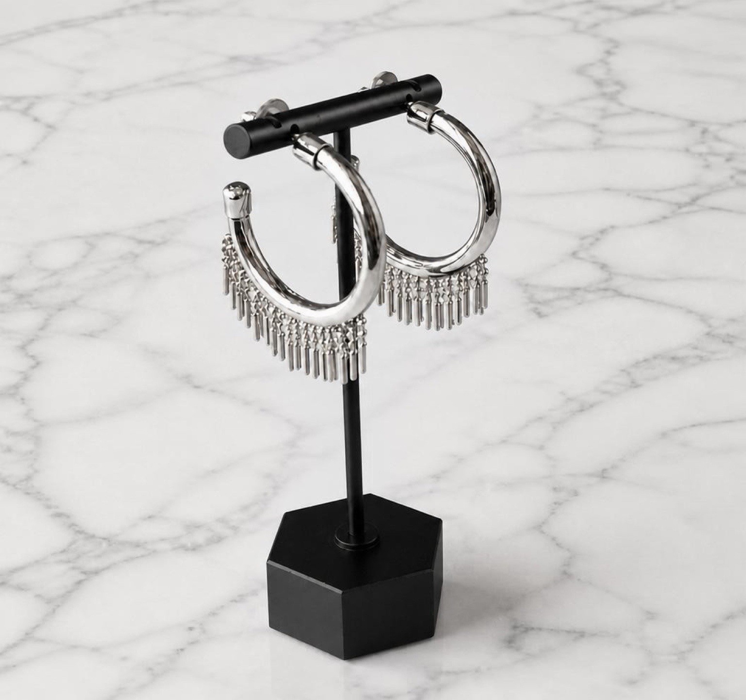 8 OTHER REASONS Draya Michele Abigail Fringe Hoop Earrings
