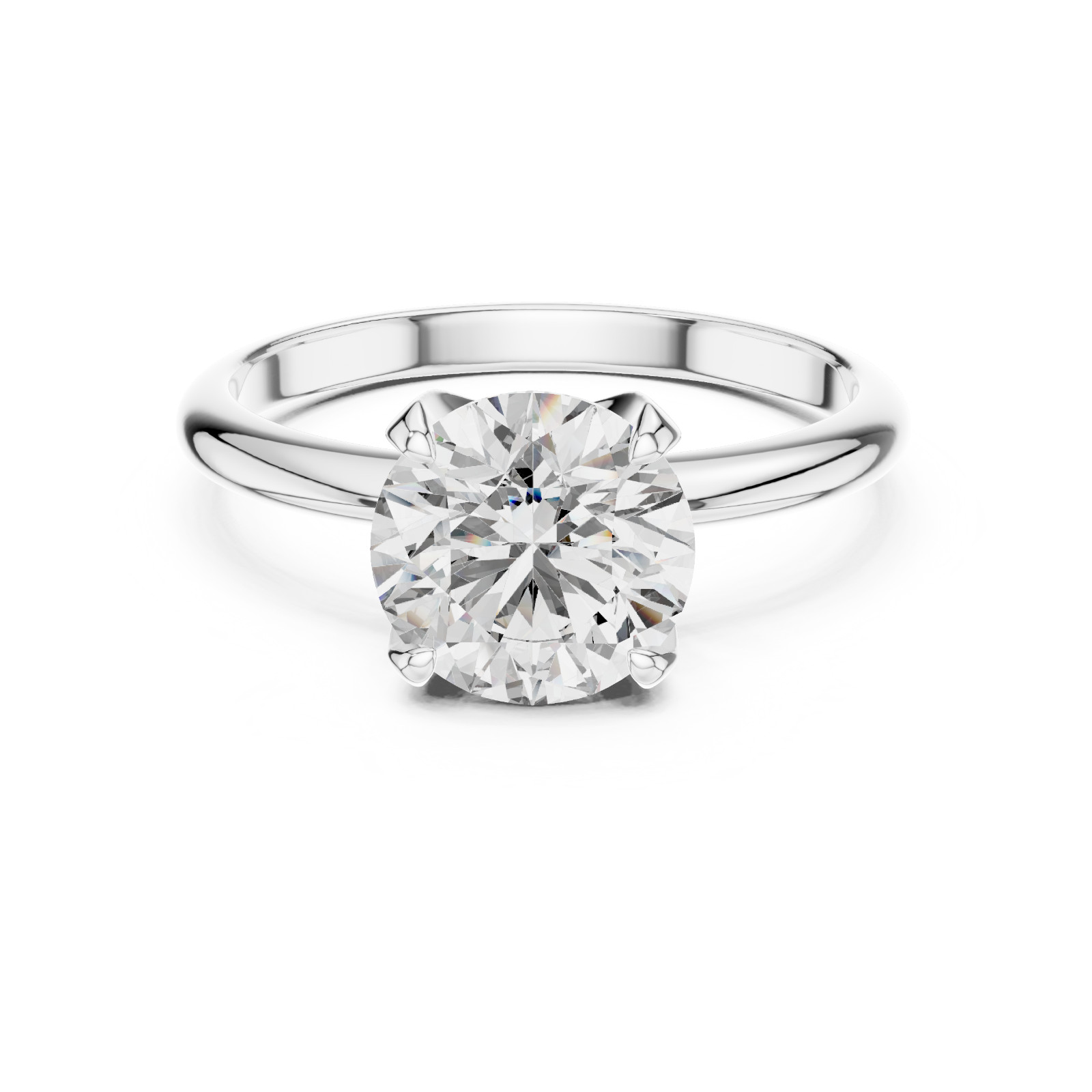 2.43CT Cushion Cut Lab Grown Diamond Ring 925 Silver Solitaire Gift For Her