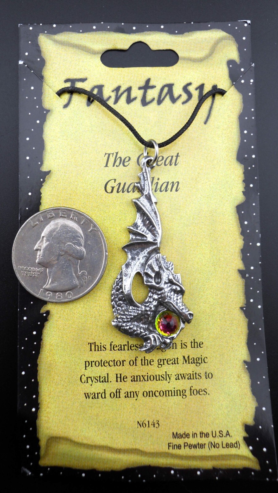 Wizard Necklace Dragons Pendant Original NEW/Old Dragon Axe Sword 5 pc Medieval