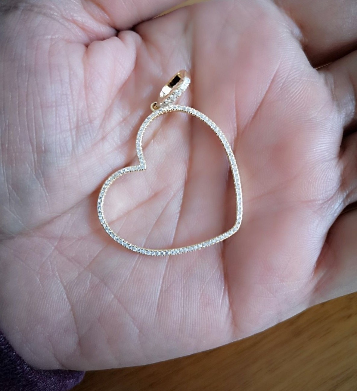 Heart Shape Simulated Diamond Pendant with Chain in 14K White Yellow Gold Finish