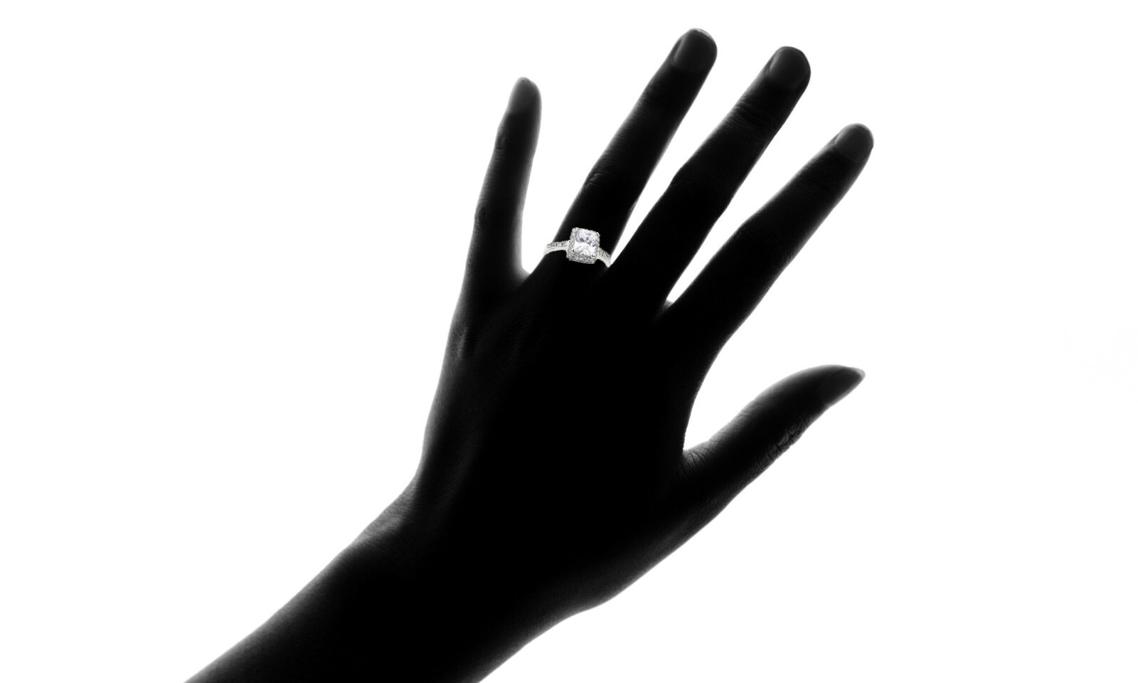 Sterling Silver 925 Plated Women’s CZ Princess Cut Eternity Wedding Band Ring