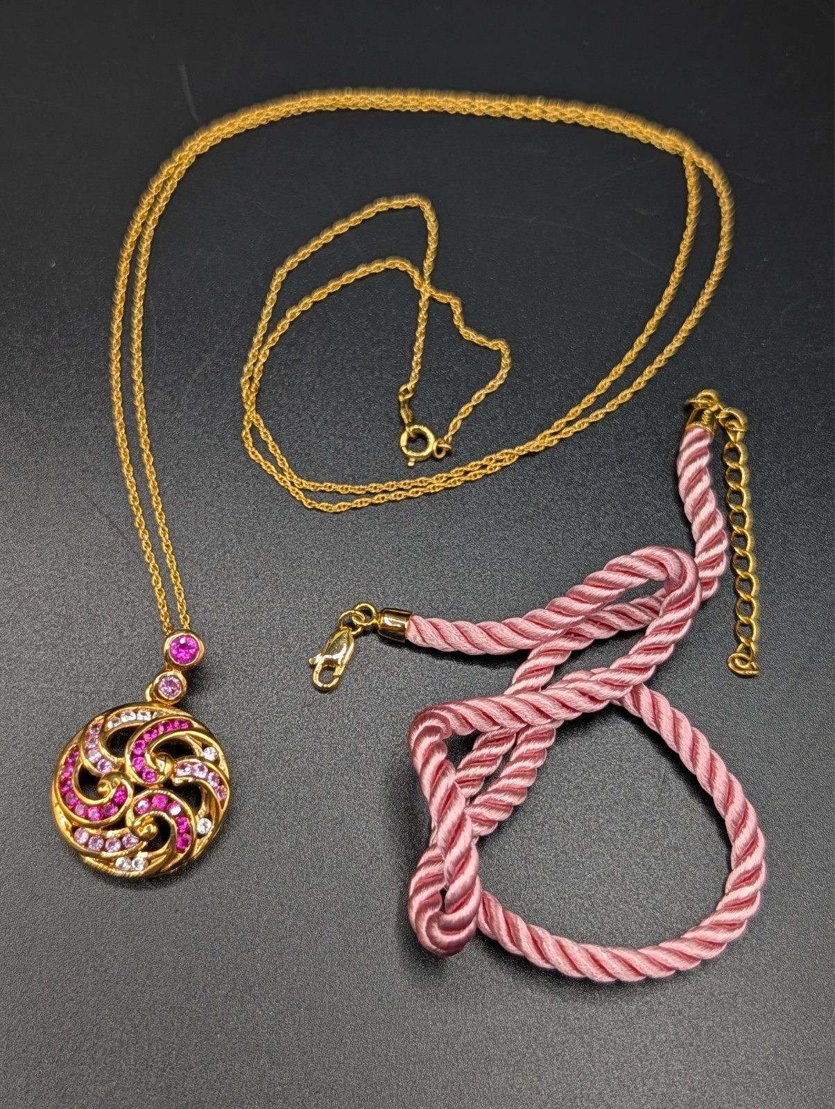 Technobond Cubic Zirconia Pendant Necklace : Gold Over Sterling Silver