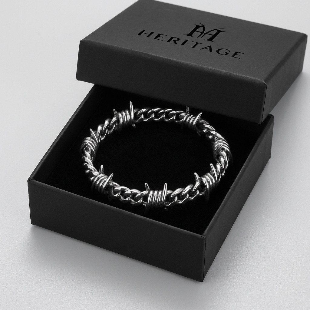 Barbed Wire Cuban Bracelet