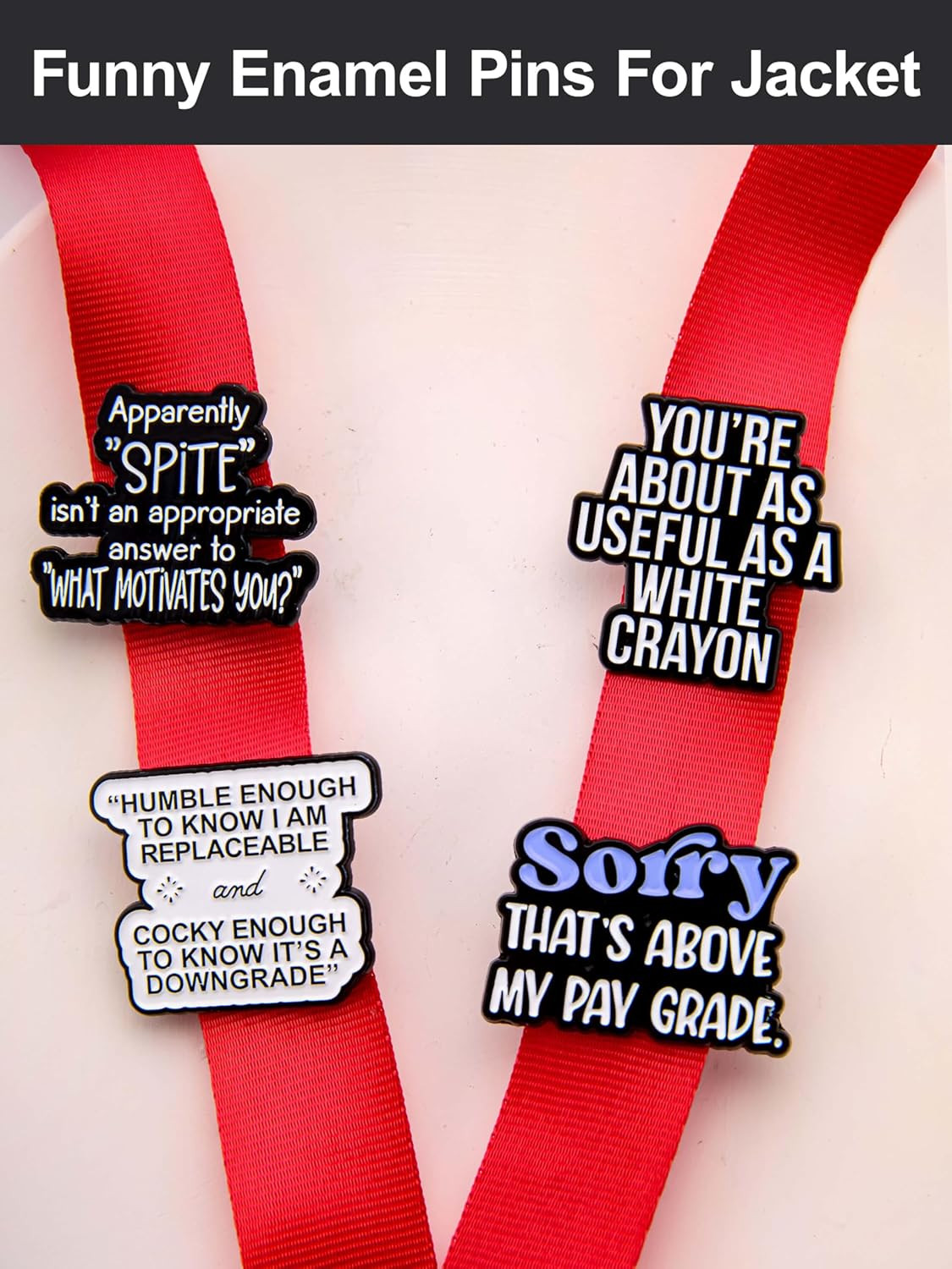 Funny Enamel Pins for Adults – Metal Humorous Pins for Backpacks, Jackets & Hats