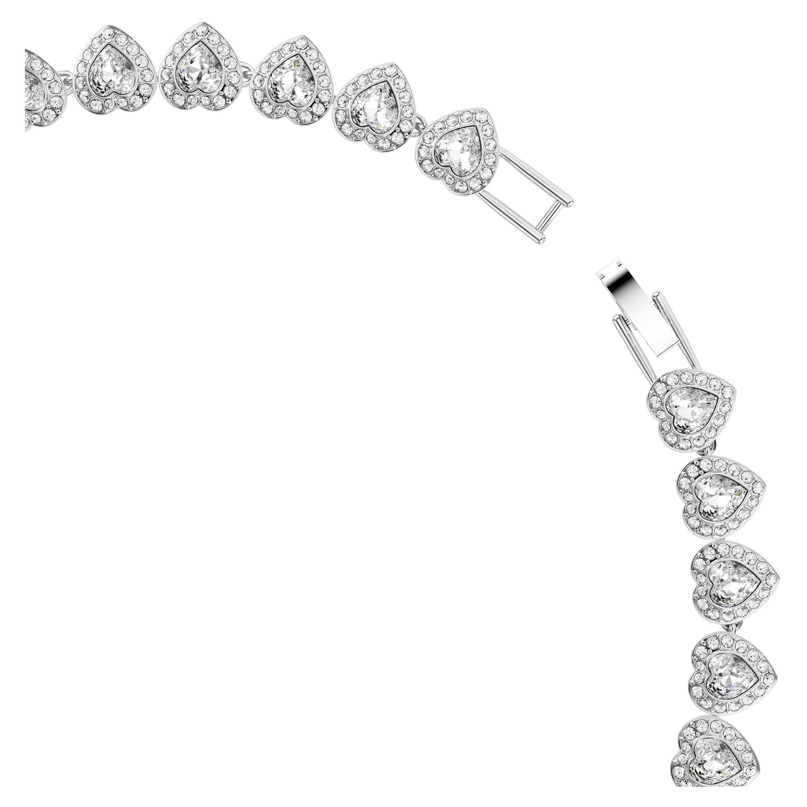 Swarovski Ariana Grande x Swarovski Tennis Necklace, Mixed Cuts, Heart, 5720857