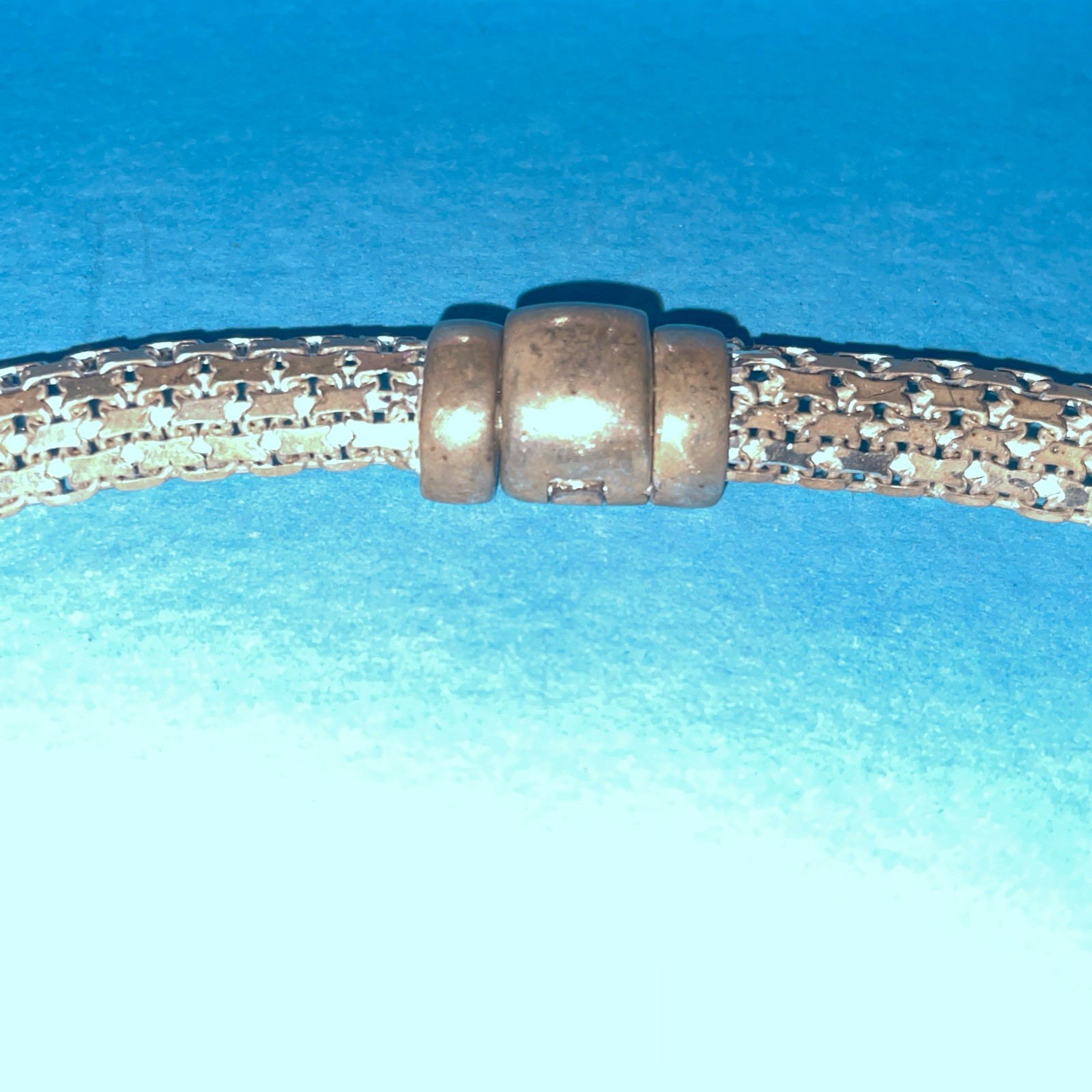 Italy 925 Silver 17 Mesh Chain Necklace Antique Jewelry 377 grams G2U