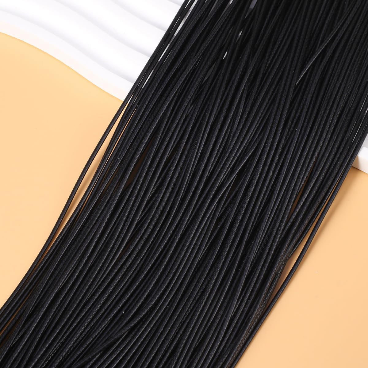 100Pcs Black PU Leather Cord Wax Rope Chain Necklace 45Cm+5Cm Stainless Steel Ch