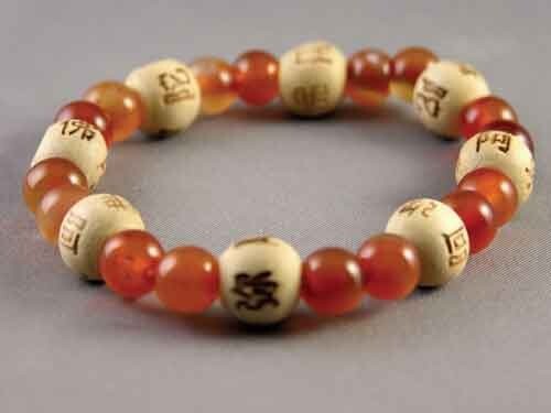 Zorbitz Lucky Karma Bead Stretch Bracelet Unisex Empowerment/Wisdom Carnelian