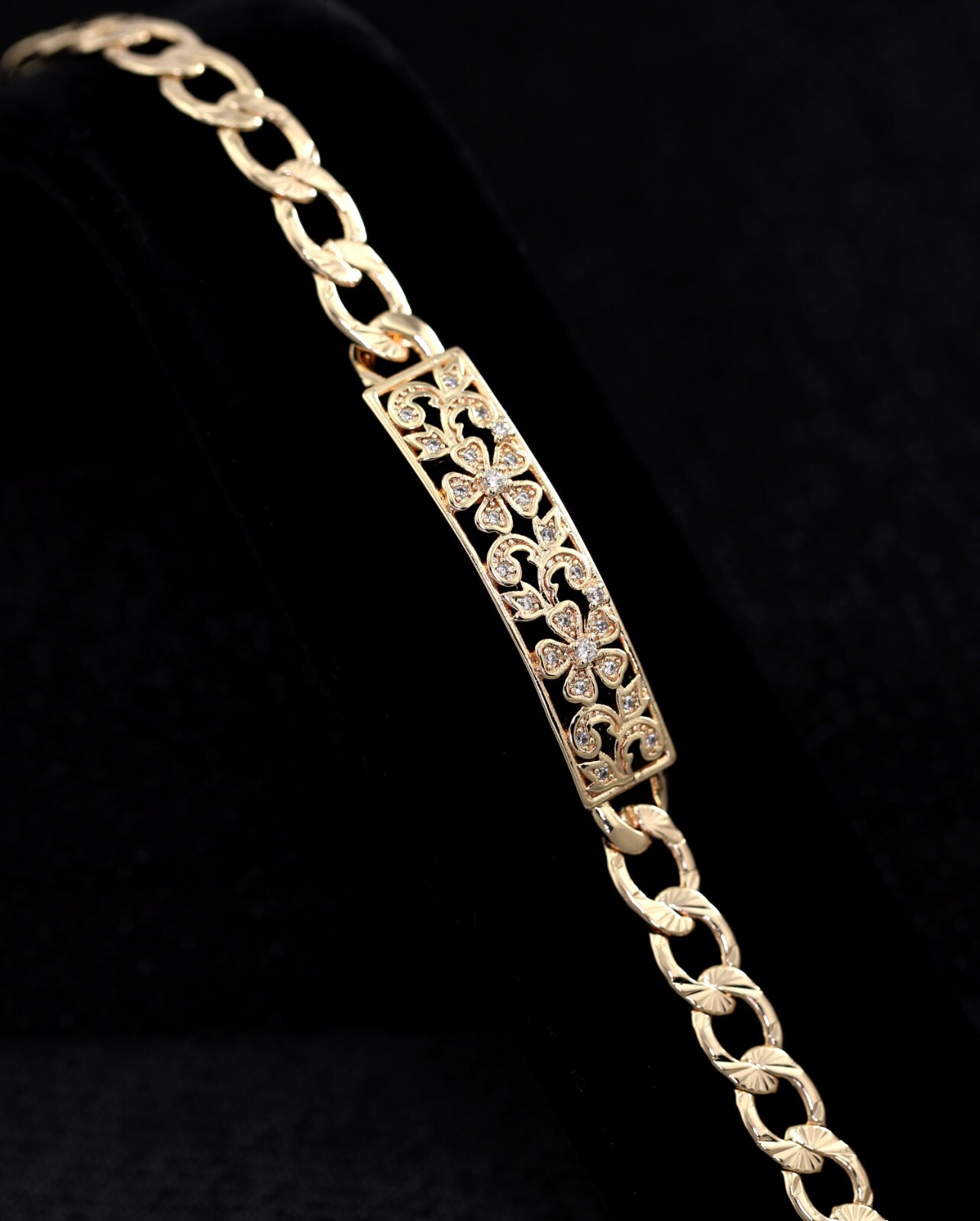 18K GOLD GF SILVER SOLID MENS WOMEN CUBAN CURB RINGS LINKS CHAIN BANGLE BRACELET