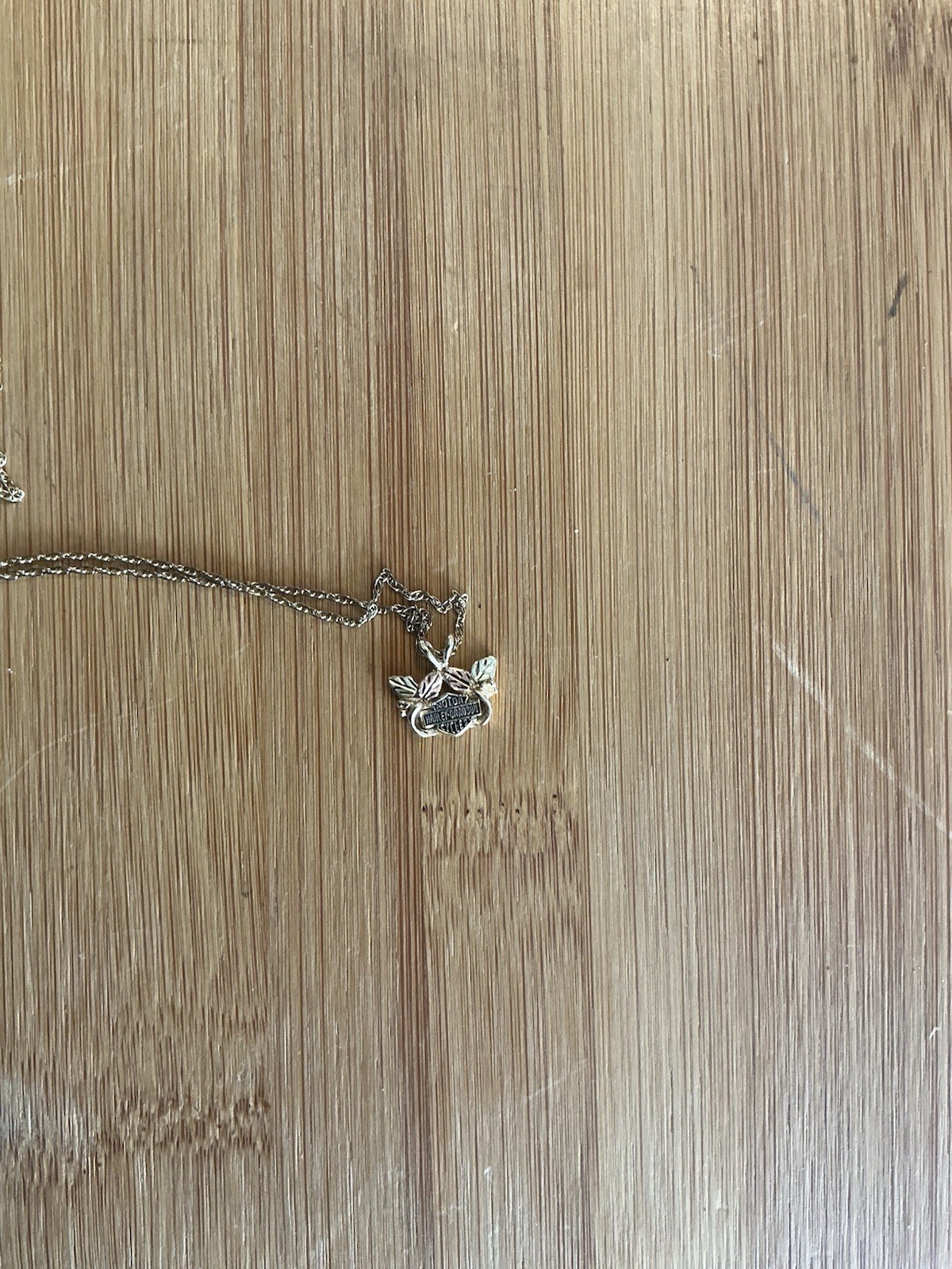 Harley-Davidson 14K Black Hills Gold Necklace & Earrings with 18 in chain.
