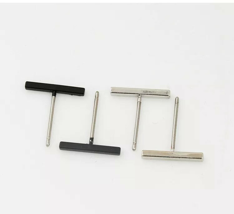 New Temperament Wild Personality Simple Word Bar Couple Earrings Crystal Fashion