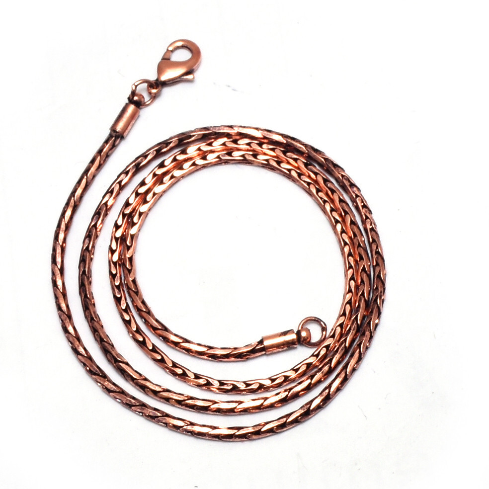 Pure Copper Chain Lobster Clasp Wheat Copper Chain Handmade Necklace Chain C-06