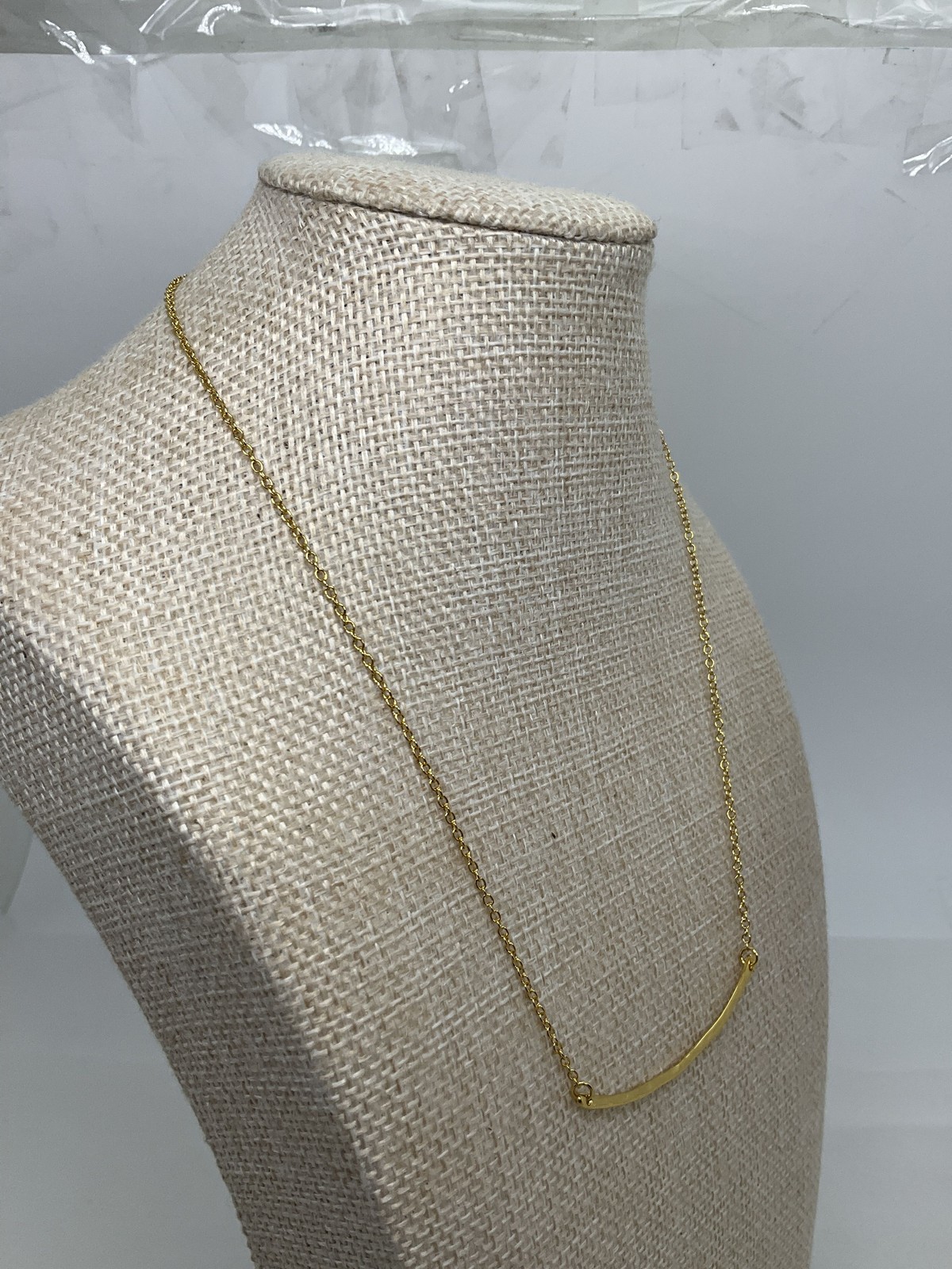 Gorjana Textured Curb Bar Pendant Necklace