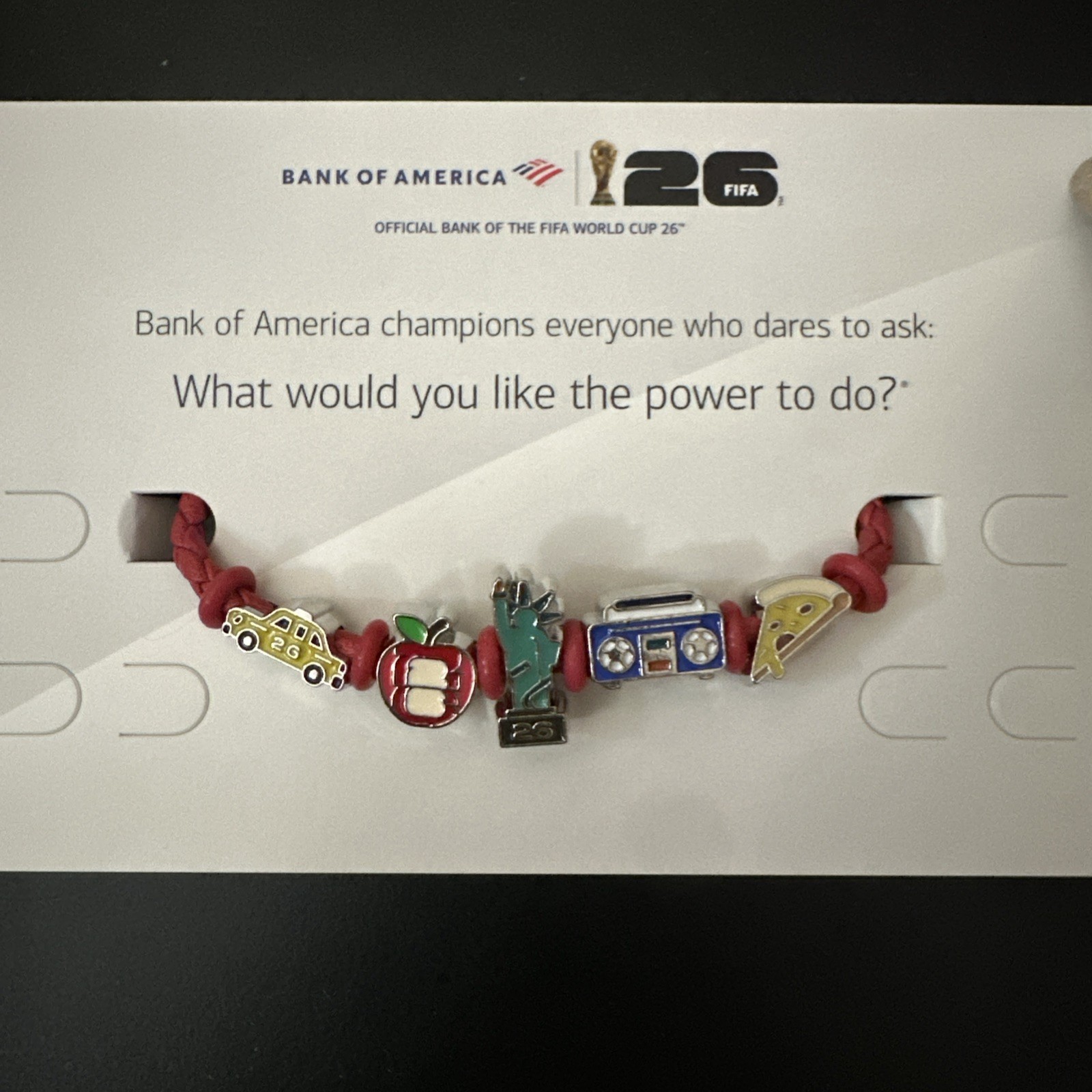 2026 FIFA World Cup Bank of America Charm Bracelet New York City Exclusive