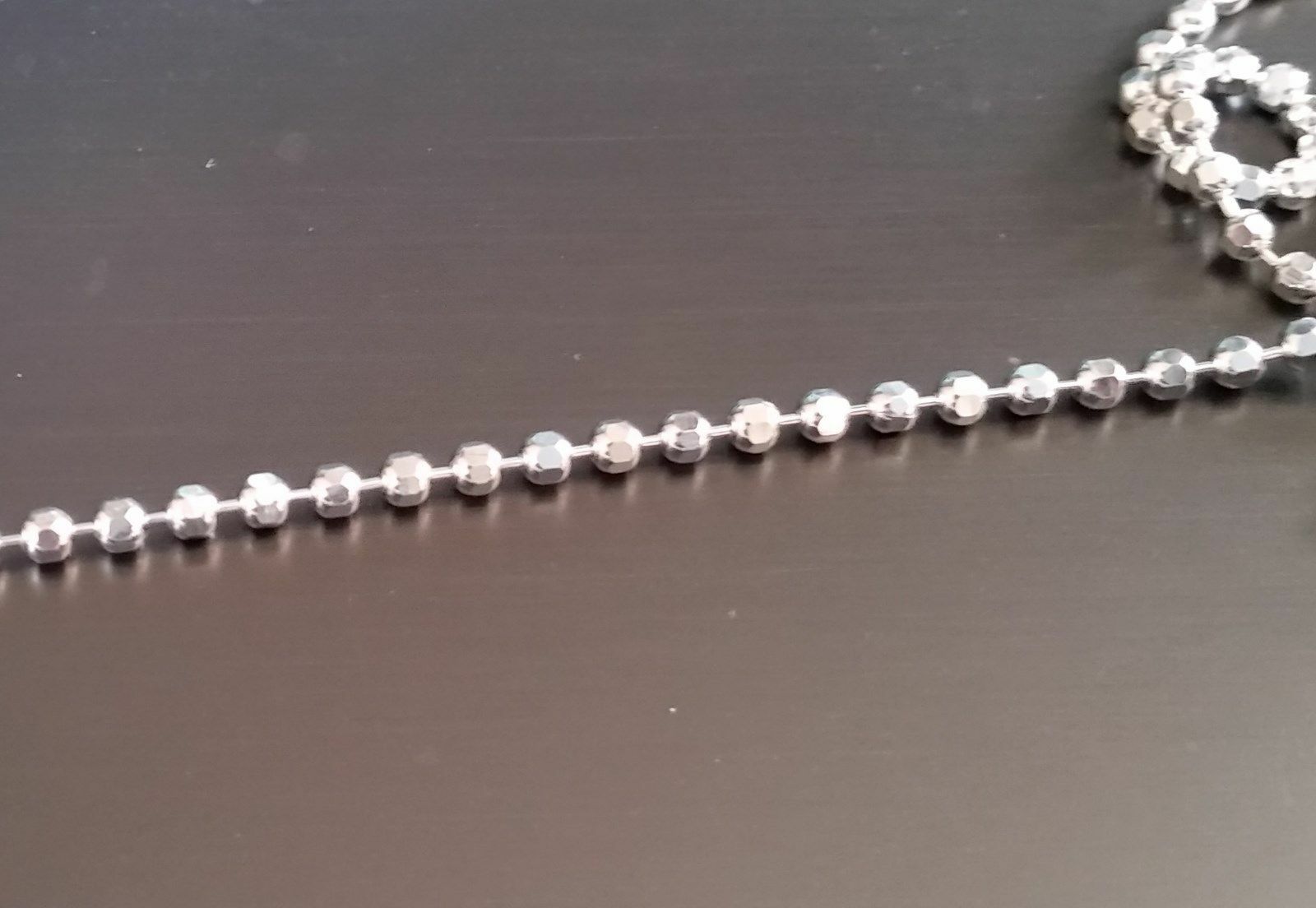 Diamond Cut Bead Chain – 2.2mm (Necklace,Bracelet,Anklet) – Sterling Silver [GT]