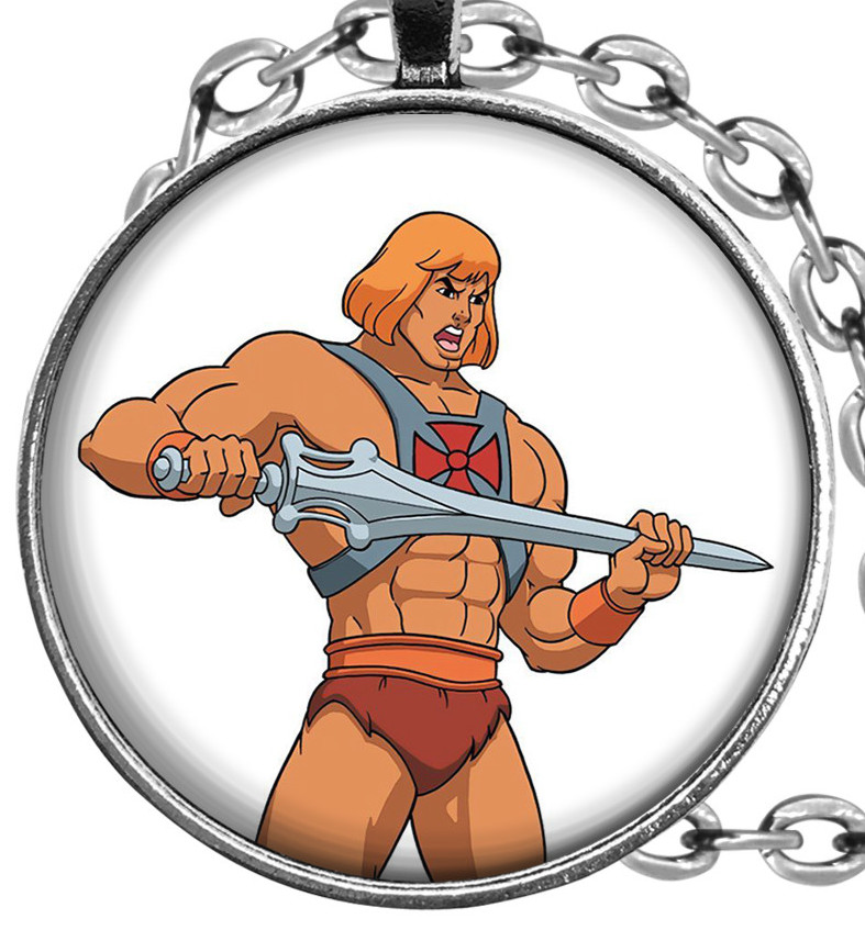 He-Man Key Ring Necklace Cufflinks Tie Clip Ring Earrings Classic 80’s Cartoon