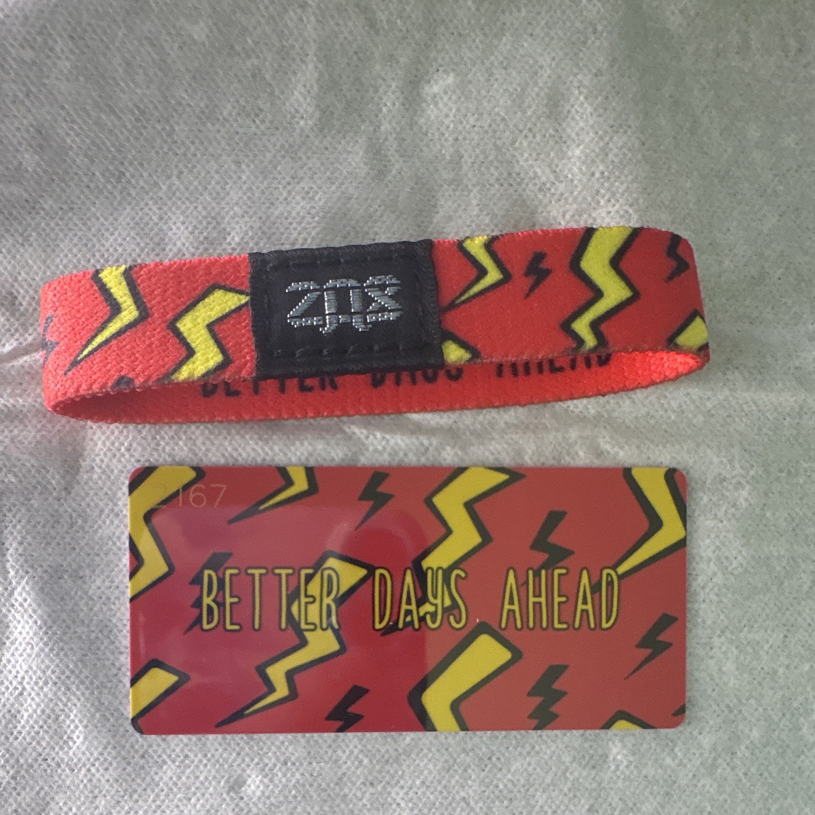 ZOX Multicolor Fabric Wristband “Better Days Ahead”