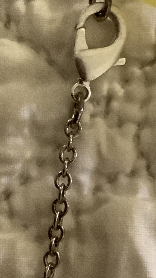 Silver Chain Necklace With Soccer Themed Charms. 17 Inches. Preowned