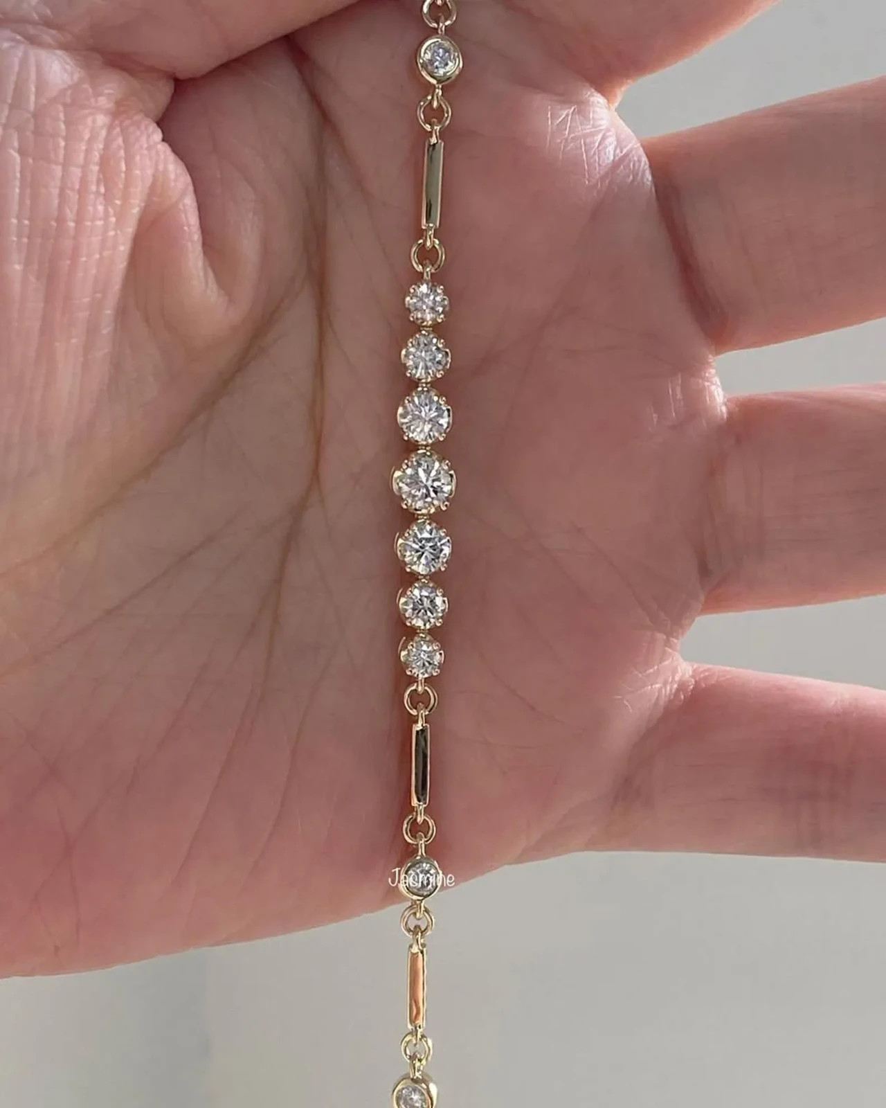 3 Ct Round Cut Simulated Diamond Women’s Tennis Bracelet 14k Yellow Gold Plated