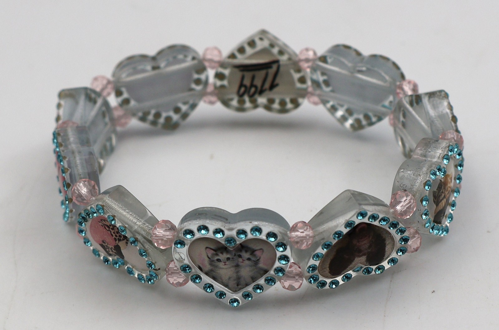 Bazo 1199 Paris Rhinestone DOGS & CATS Sparkling Hearts Bracelet – NEW