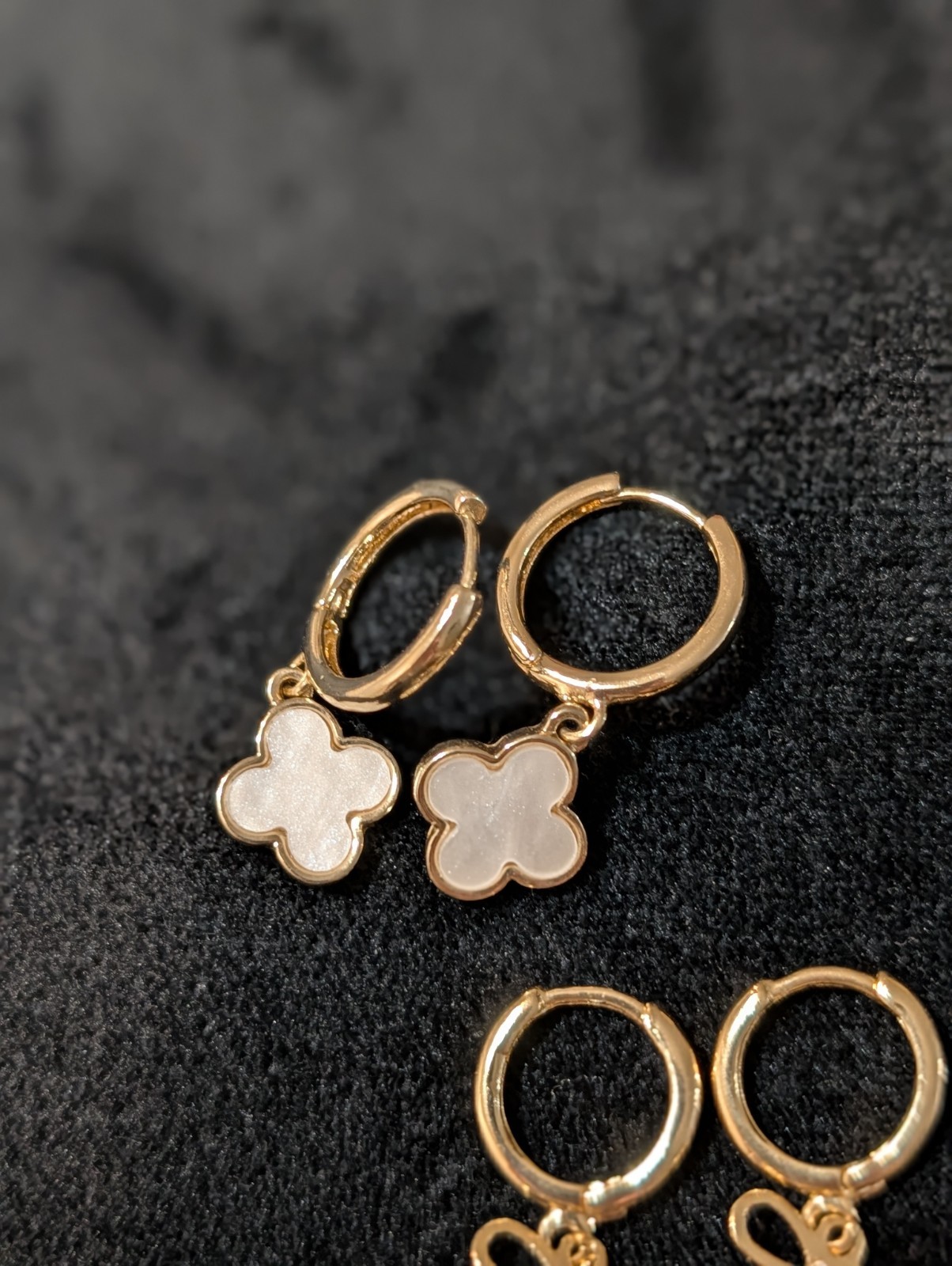 Gold Tone Dangle Earrings 2 Sets