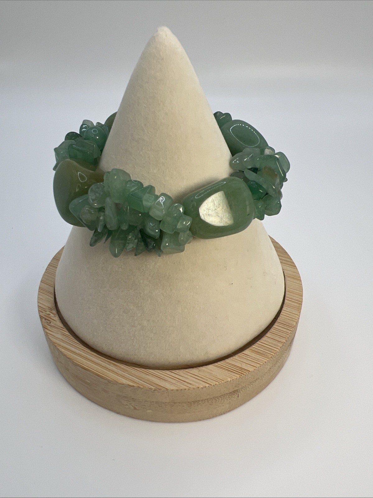 Adventurine Chunk Chip Bracelet Stretch Size 6.5”