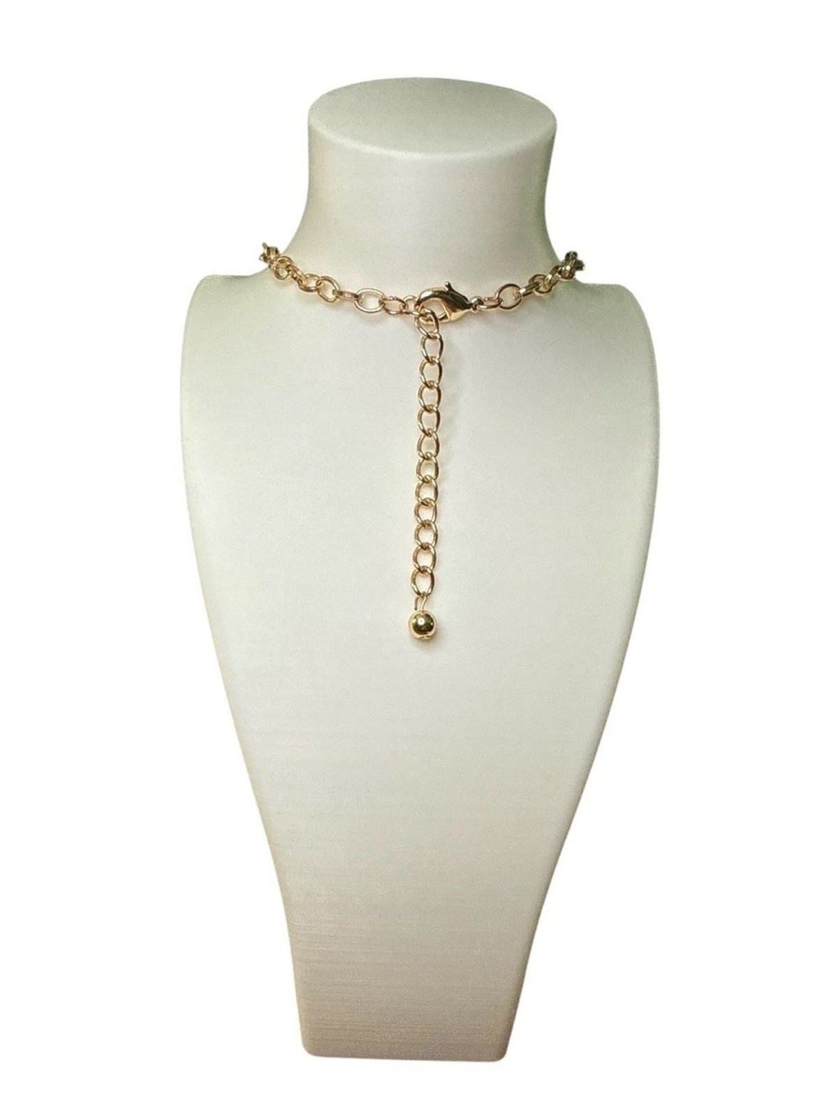 Multi-Strand Layered Statement Necklace – Gold Tone with Orange & Pink Beads