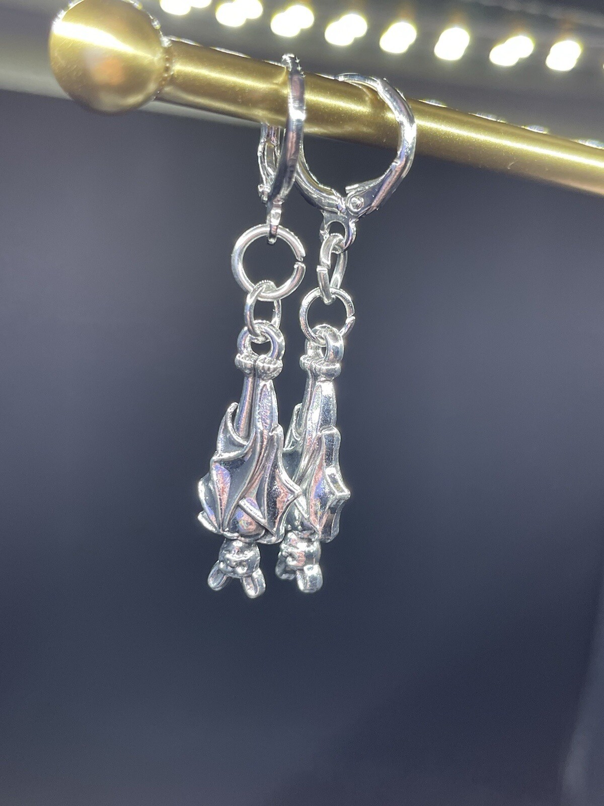 Vampire Hanging Bat Earrings