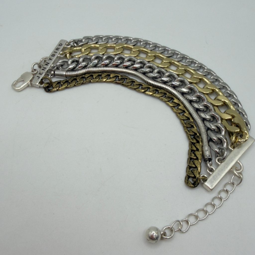 Jenny Bird Multi Chain Bracelet Adjustable 6.5-8.25 Bronze Silver Gold Tone