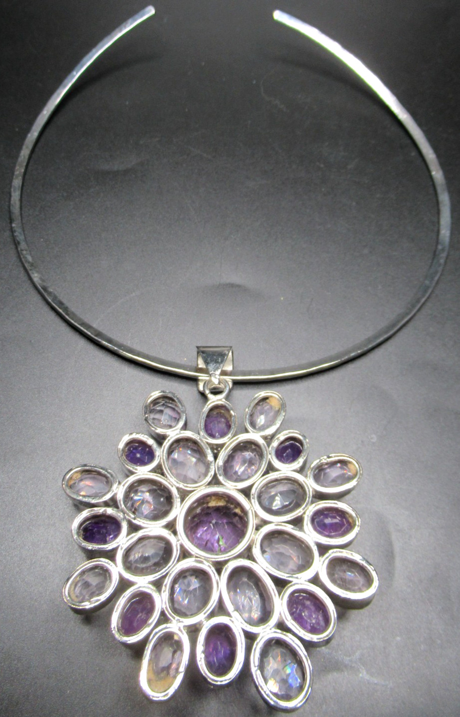 Gorgeous HUGE Genuine Amethyst Pendant Necklace