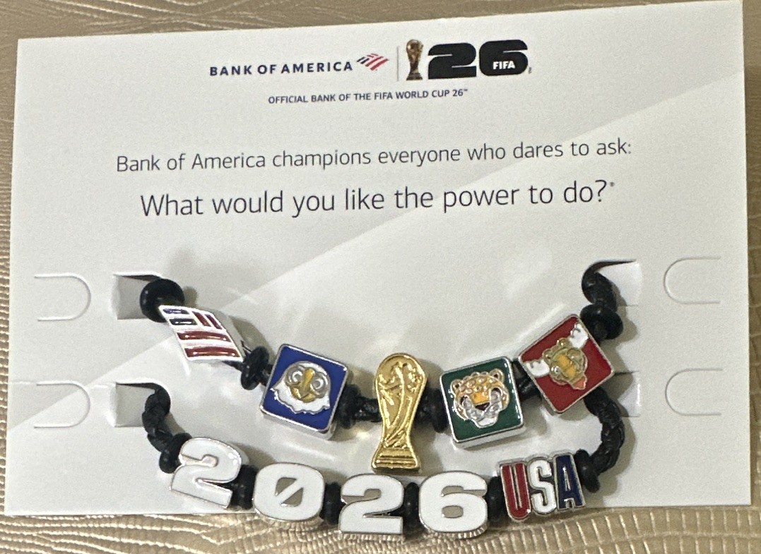 World Cup 2026 NYC Fan Village BOA Official 2 Pack Fan Charm Bracelets-7.5 inch