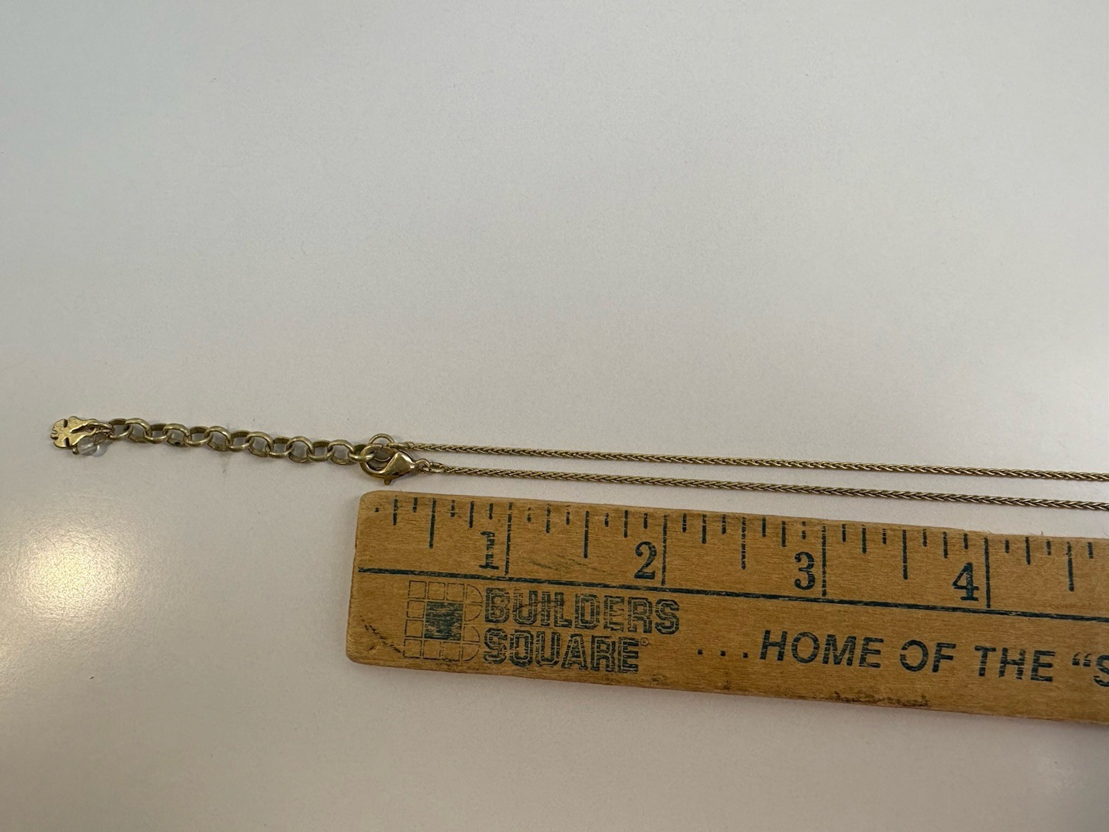Lucky Brand Necklace 18” Gold Tone Drusy Quartz Disk Wheat Link Chain Extender