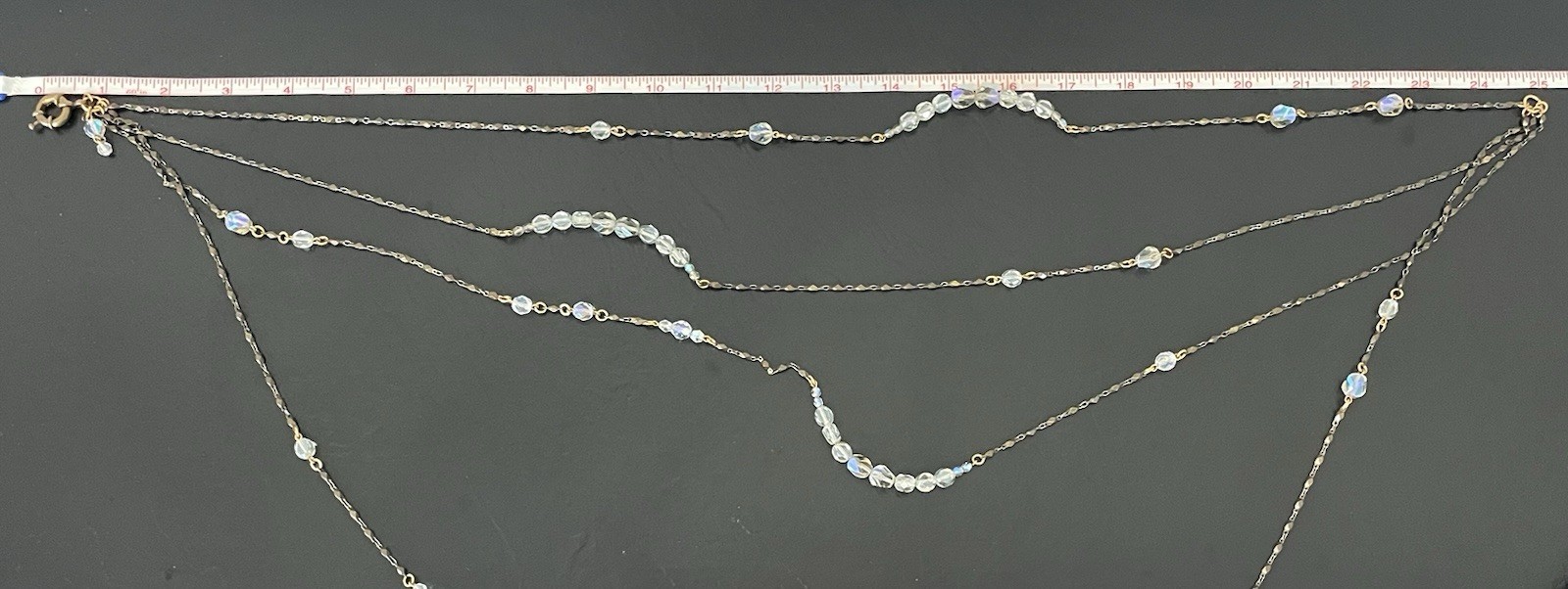 Susanna Galanis Bronze Crystal Four Strand Necklace