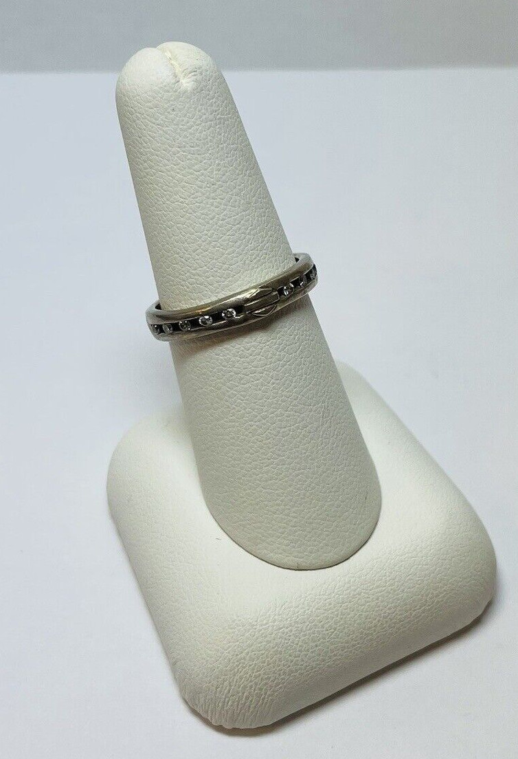 Harley Davidson Sterling 925 Silver CZ Shield Ring Sz 7.5 – .10