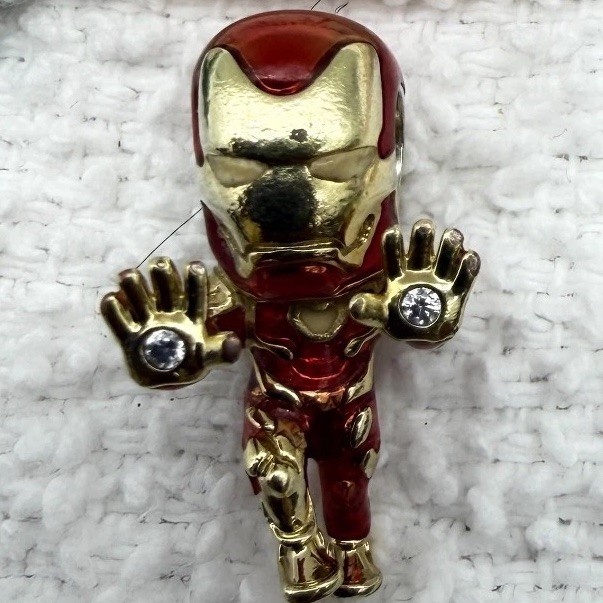 Pandora Marvel Avengers Iron Man Charm 760268C01 Red Enamel Gold Plated – READ