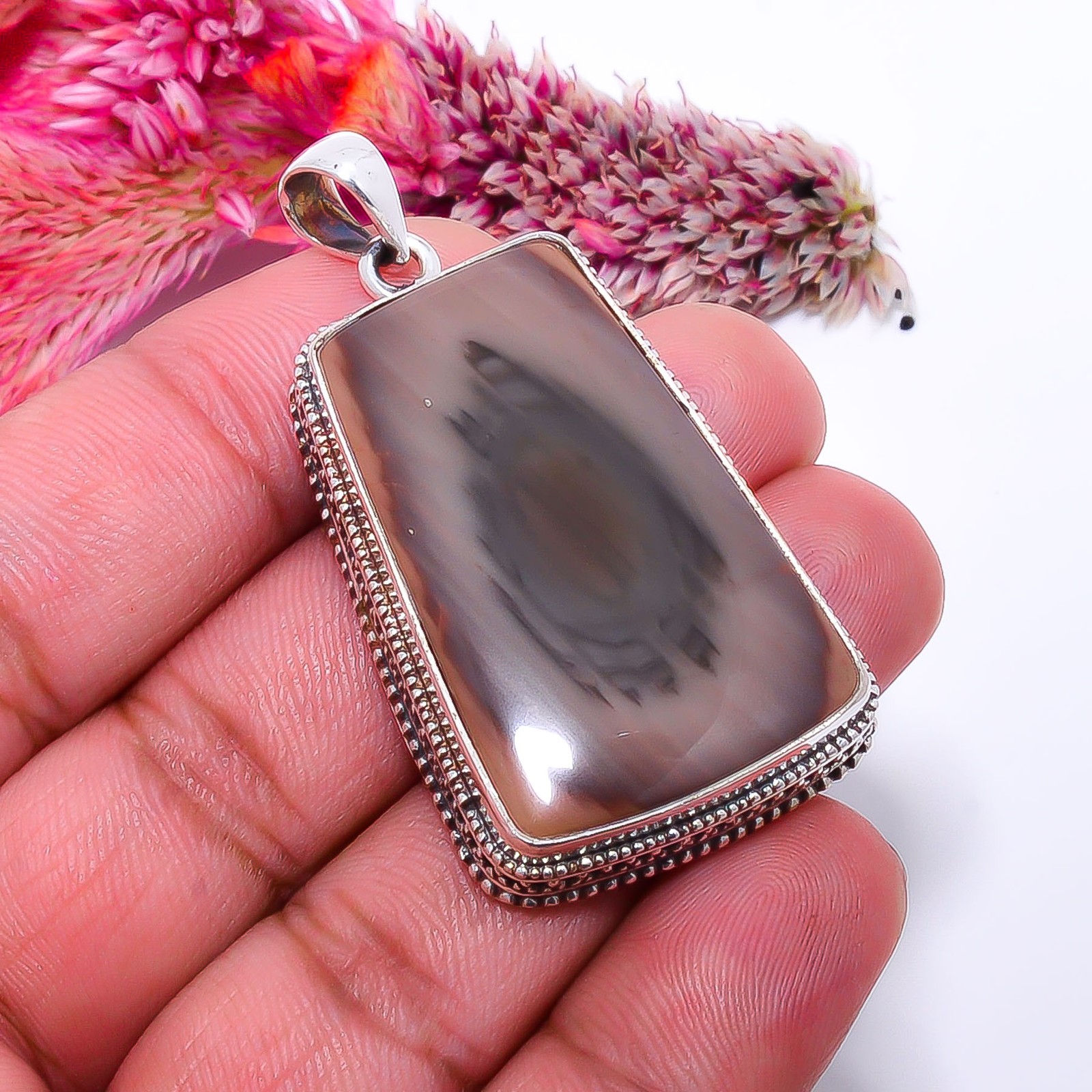 Royal Imperial Jasper – Guadalajarafine Art 925 Sterling Silver Pendant 2.03″ P7