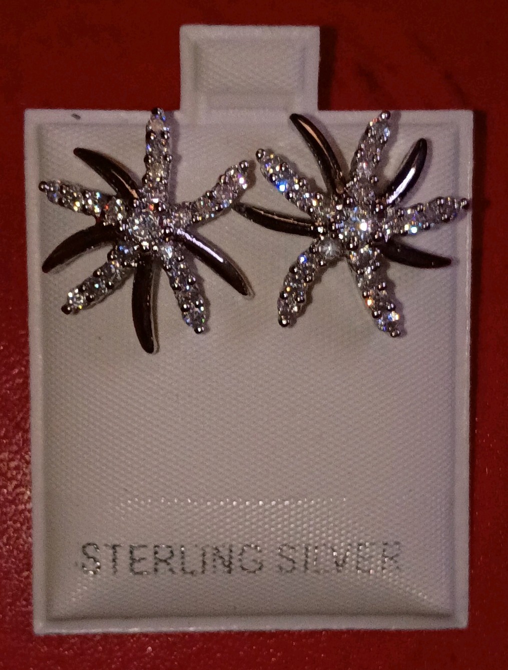 ✨Sterling Silver Cubic Zerconia Palm Tree Earrings✨