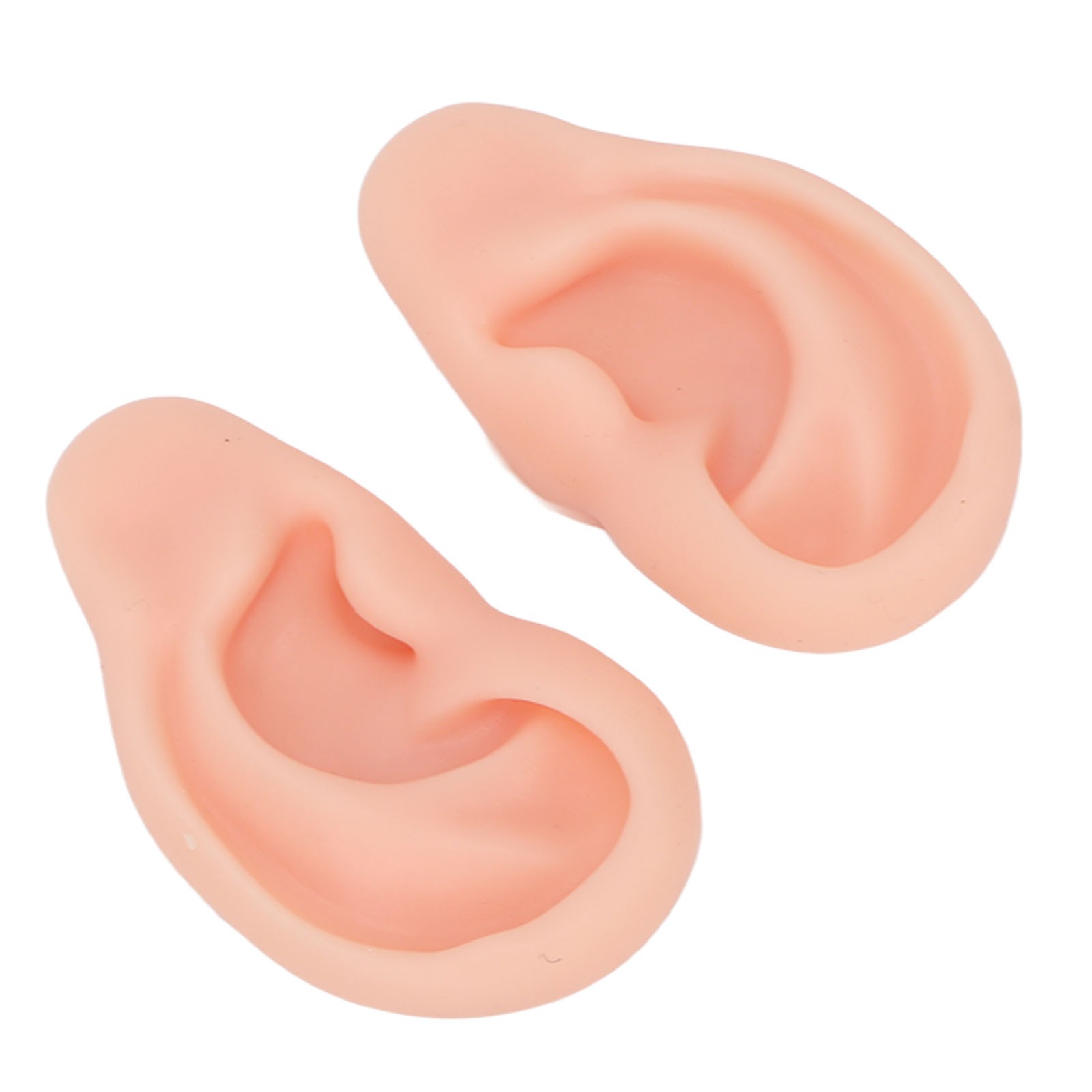 1 Pair Silicone Ear Model Soft For Piercing Exercise (Light Skin)