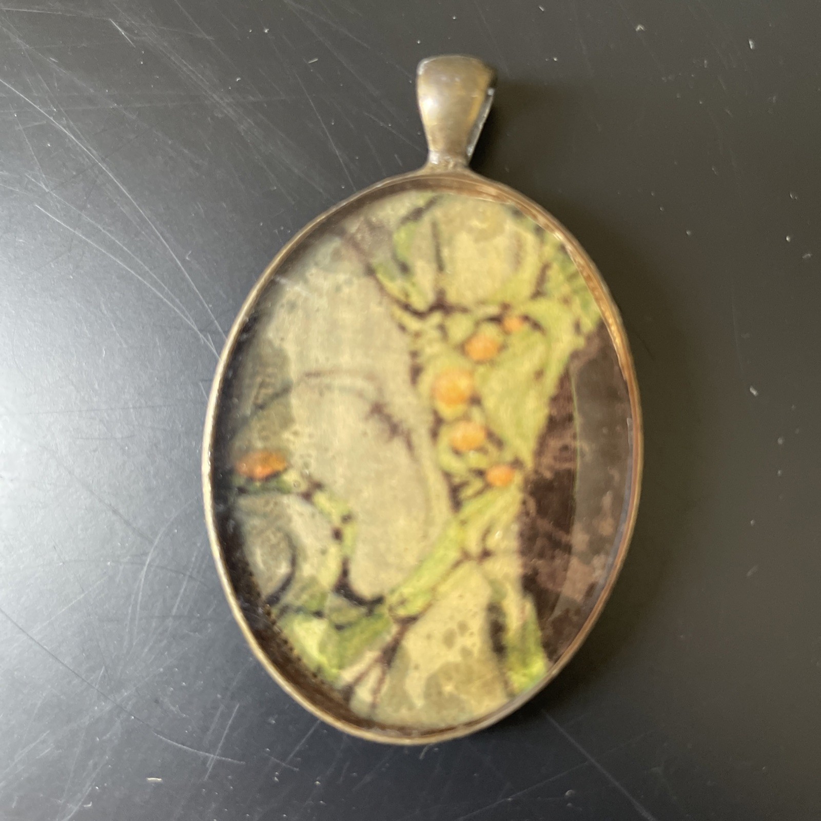 Graffiti Art Pendant Handmade Necklace Fairy Street Boho Hippie Resin Abstract