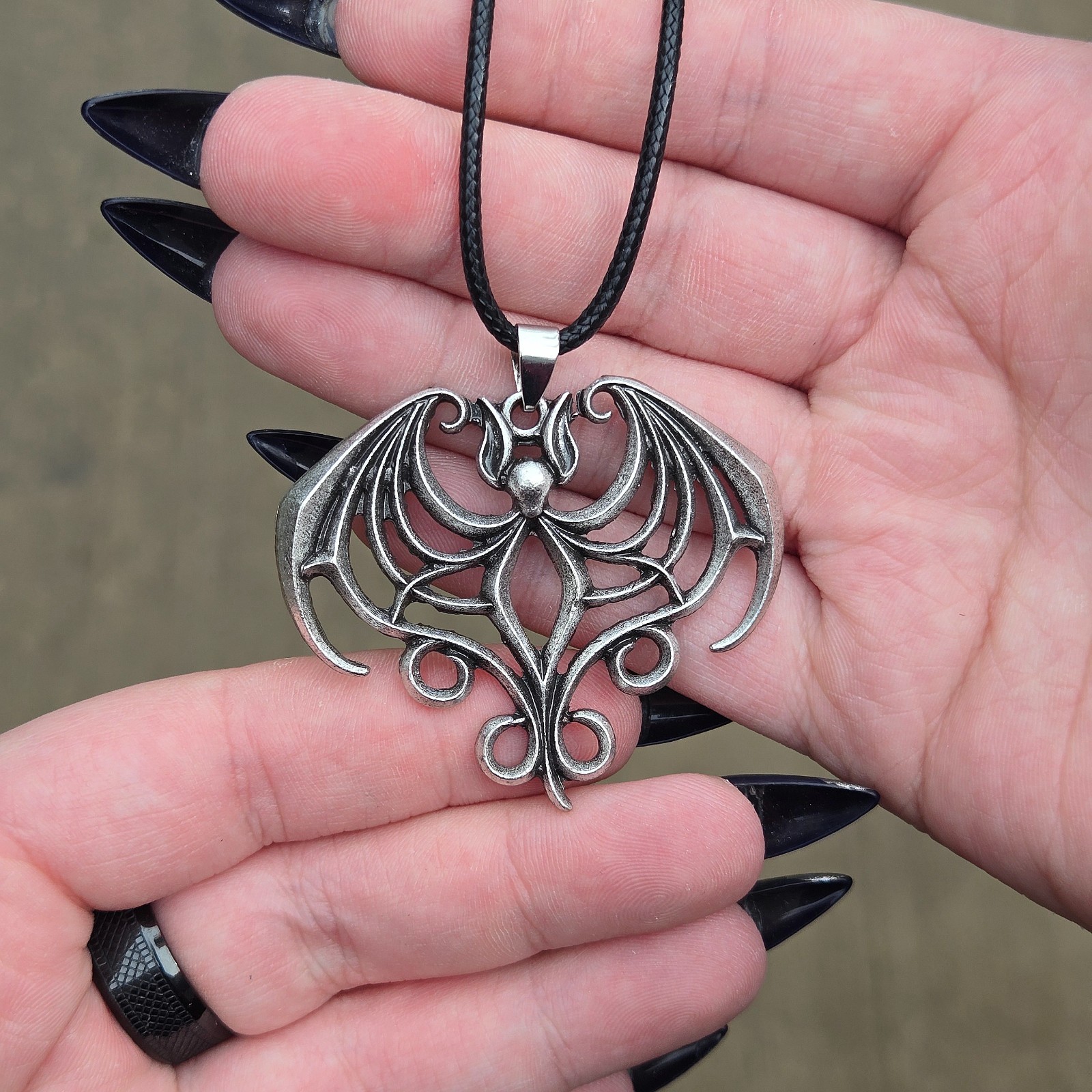 Gothic Bat Necklace