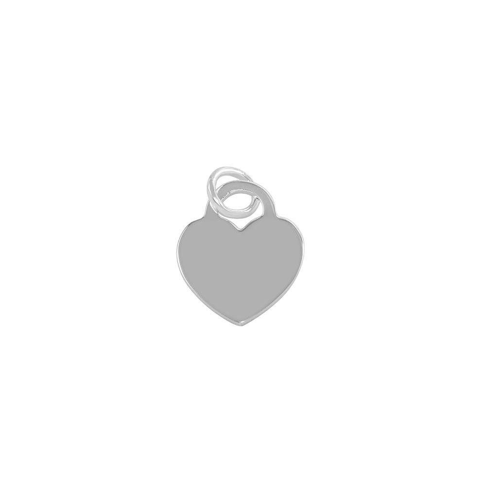 High Polished 925 Sterling Silver Engravable Heart Small Charm Promise Pendant
