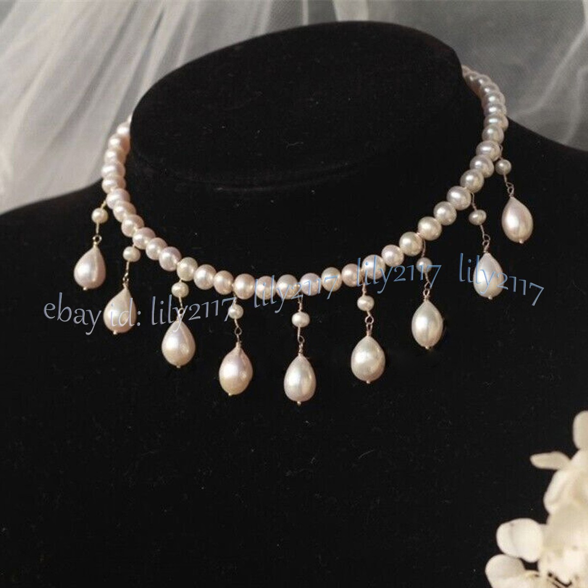 Stunning South Sea Natural White Pearl Pendant Necklace 18inch 14k Gold Clasp