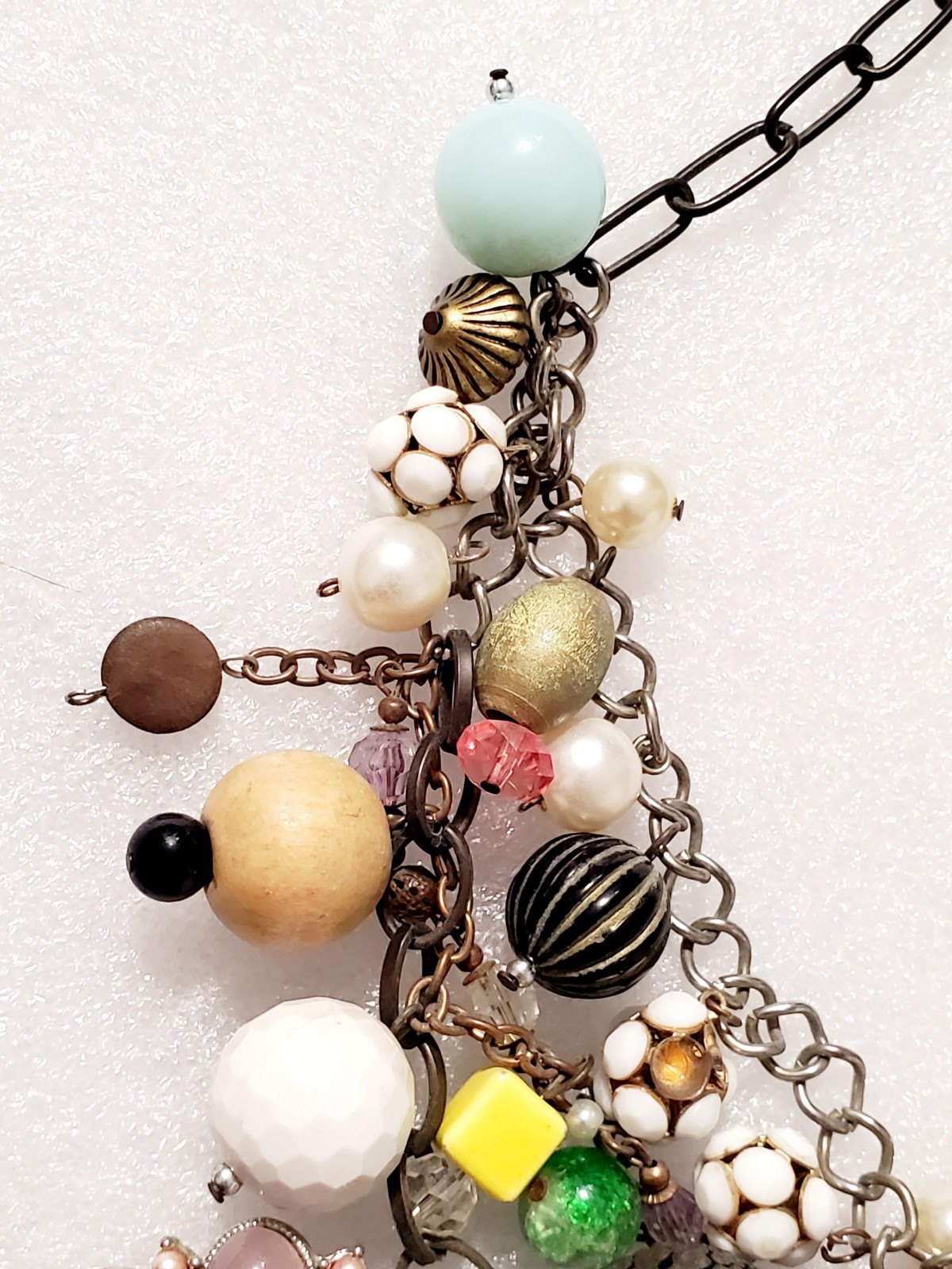 Touch Piece Multi-Charm Statement Necklace