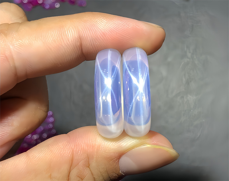 High quality Lab Created White Star Sapphire Ring Beautiful jewelry Ring 1Pcs