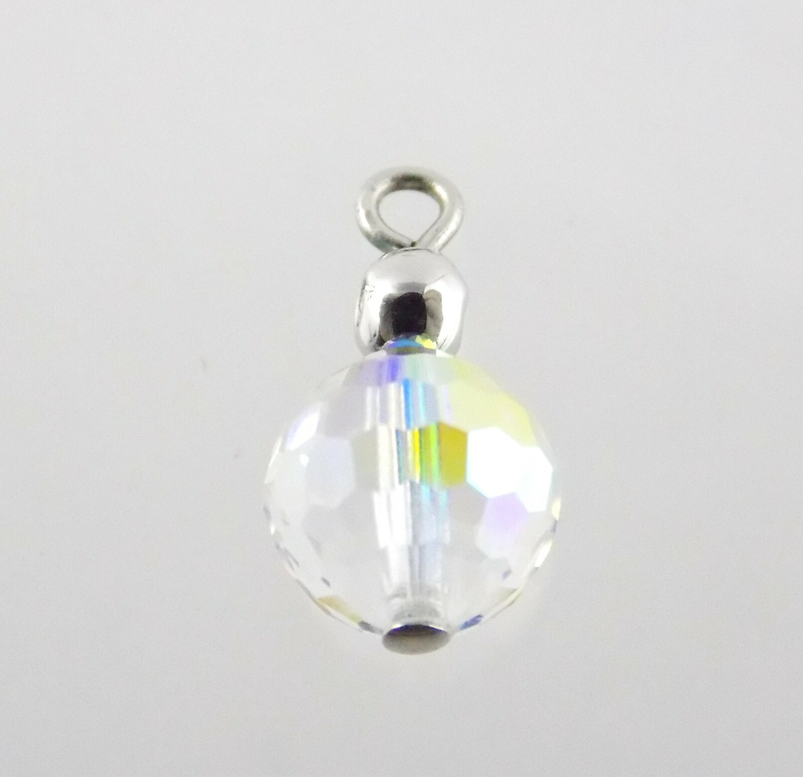 Swarovski Branded Crystal Charm Faceted Bead Iridescent Finish 7.8mm